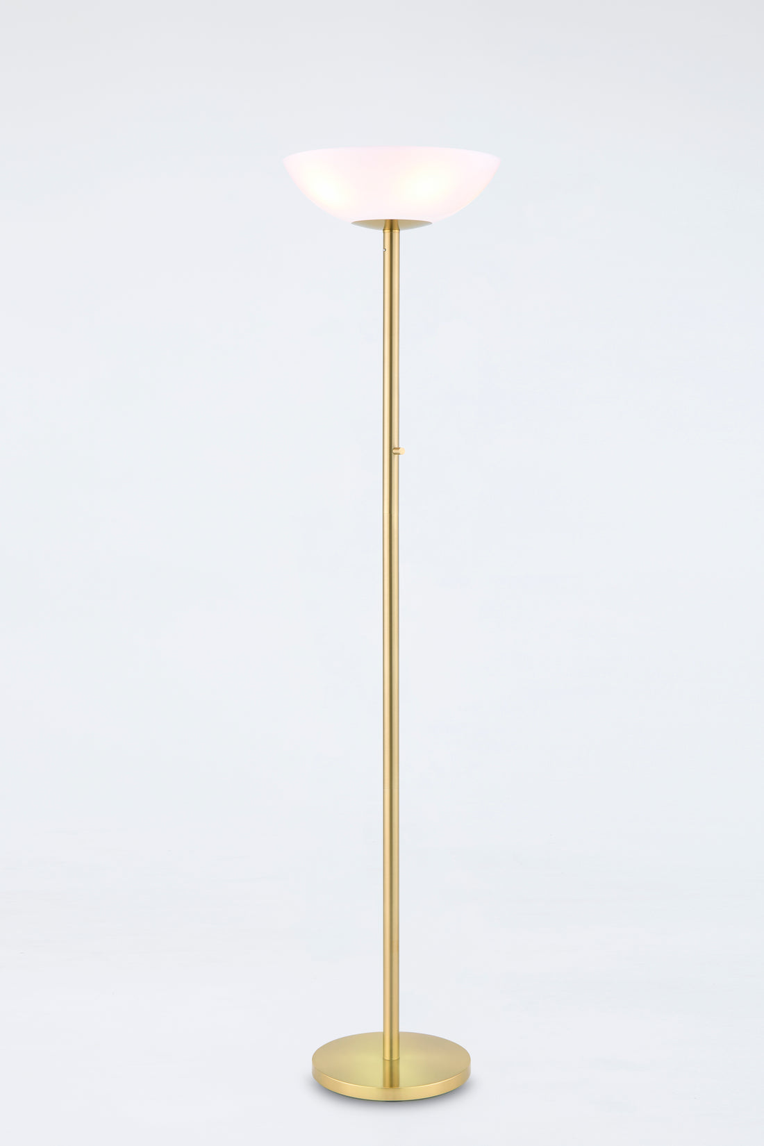 Gold floor lamp on a white background